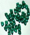 50 7mm Faceted Emerald Parachute Firepolish Beads